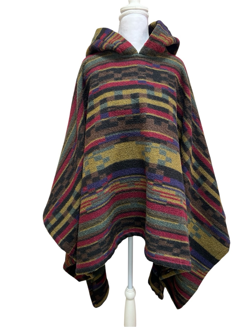 Parachute Poncho by Nicola Pelly & Harry Parnass, Wool Blend One Size Fits All - Picture 4 of 7